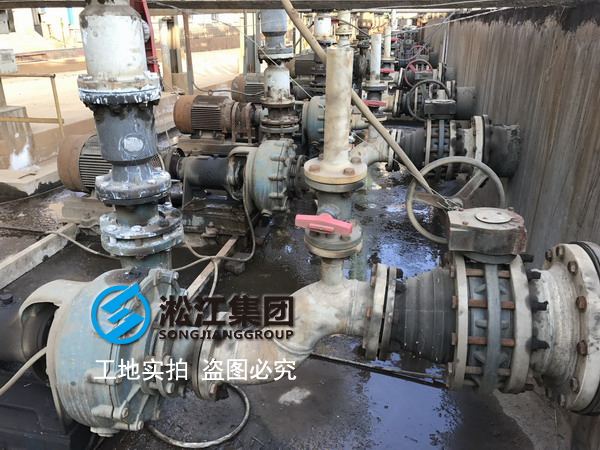 內襯四氟異徑橡膠接頭在金星鈦白化工廠使用情況