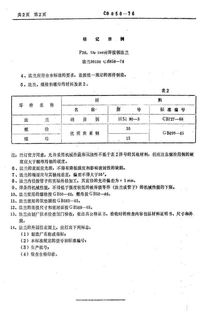 【法蘭標準】CB858-76